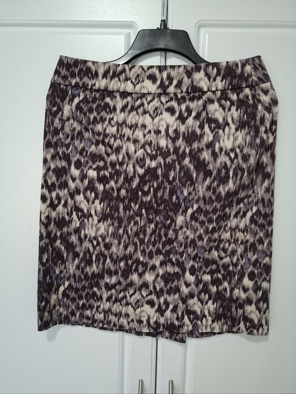 J. Crew Brown and Cream Printed Pencil Skirt